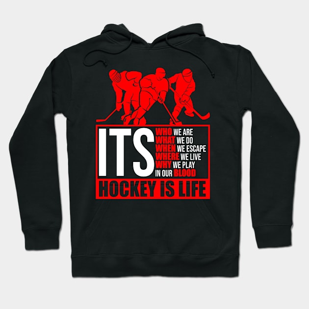 Hockey Shirt Hockey Player Hoodie by QQdesigns